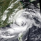 Typhoon Yancy in August 1990