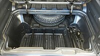 2009 Ridgeline RTL with full-size spare in spare tire service tray and OEM accessory in-bed trunk organizers