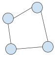 A biconnected graph on four vertices and four edges