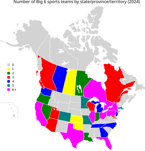 Big 6 sports teams