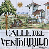 Plaque of the calle del Ventorrillo of Madrid (Spain).