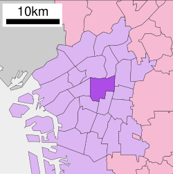 中央区在大阪府的位置