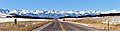 Sangre de Cristo Range with road pointed at Horn Peak