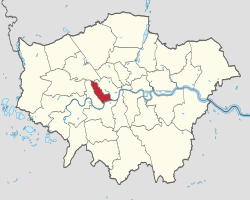 肯辛顿和切尔西区在大伦敦的位置