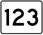 Route 123 marker