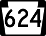 Pennsylvania Route 624 marker