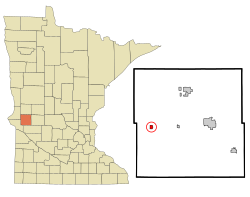 Location of Chokio, Minnesota