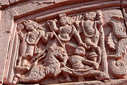 Terracota carving at Malleswara Temple Complex