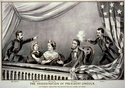 Lithograph of the assassination of Abraham Lincoln