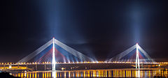 世界最长的斜拉桥俄罗斯岛大桥