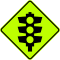 (W3-3) Signal-controlled pedestrian crossing ahead