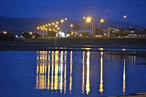 Ahuriri viewed from Westshore Beach