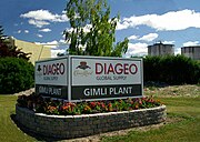 Diageo's Gimli Plant in Gimli, Manitoba, Canada, the global supply plant for Crown Royal (the top-selling Canadian whisky in United States[110])