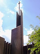 Steeple of Epiphany Roman Catholic Church, "The most positive modernist religious statement on Manhattan Island to date."[133]