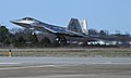 美国空军第1战斗机联队的F-22在气球事件中从维吉尼亚州兰利-尤斯蒂斯联合基地（英语：Joint Base Langley–Eustis）起飞