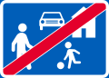 End of residential area (formerly used )