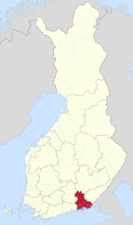 屈米河谷區在芬蘭的位置