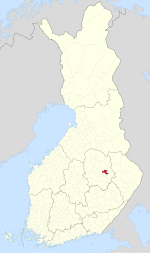 Location of Muuruvesi in Finland