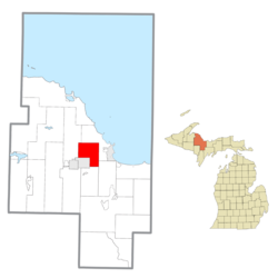 Location within Marquette County