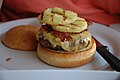 Pineapple bacon cheeseburger