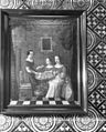 1689 self-portrait with mirror; presumably the one pouring tea is Aleida