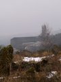 View of the fort from Wollseifen. Pollution in the foreground