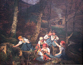 Children in a forest (1858)