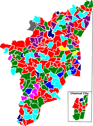Election map based on parties