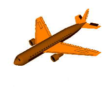 Pitch animation of a plane