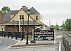 The former train station in Georgetown, Delaware, in 2012 along track operated by the Delaware Coast Line Railroad