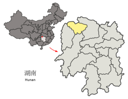 张家界市在湖南省的地理位置