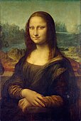 蒙娜丽莎；达芬奇； 1503-1506年，可能一直持续到1517年； 白杨木板油画； 77公分×53公分；卢浮宫