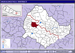 VDC location in Okhaldhunga District