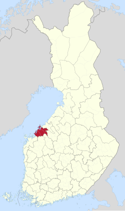 Location of Jakobstad sub-region