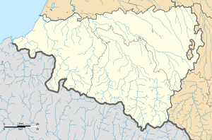 奧熱萊班在大西洋比利牛斯省的位置