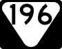 State Route 196 marker