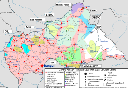 Current military situation in Central African Republic: