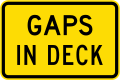 (W8-249) Gaps in Deck (used in New South Wales)