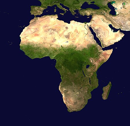 Satellite imagery of Africa