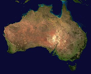 Satellite image of Australia