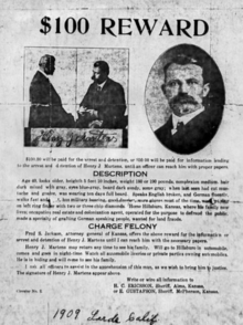 Wanted poster for Henry J. Martens