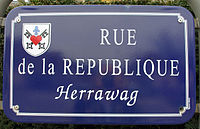 Street sign with Alsatian name