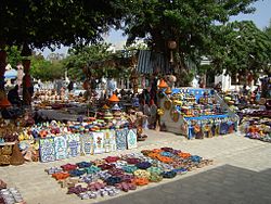 Souk selling pottery