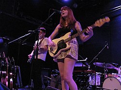 La Sera performing at Bowery Ballroom in New York, 2012