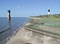 The old Low Light (1852) seen alongside the new (1895) lighthouse