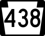Pennsylvania Route 438 marker