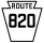 Pennsylvania Route 820 marker