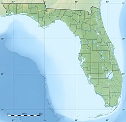 Location of Kingsley Lake in Florida, USA.