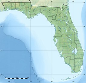 Map showing the location of Everglades & Dry Tortugas Biosphere Reserve