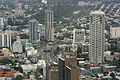 William Street from Sydney Tower with the Victoria Street, Darlinghurst Road and Bayswater Road diamond interchange